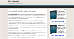 Desktop Screenshot of 4probaseball.com
