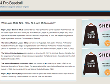 Tablet Screenshot of 4probaseball.com